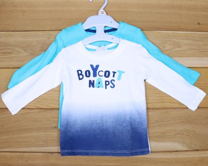 Koszulki chłopięce 2 pack z długim rękawem rozmiar 68
