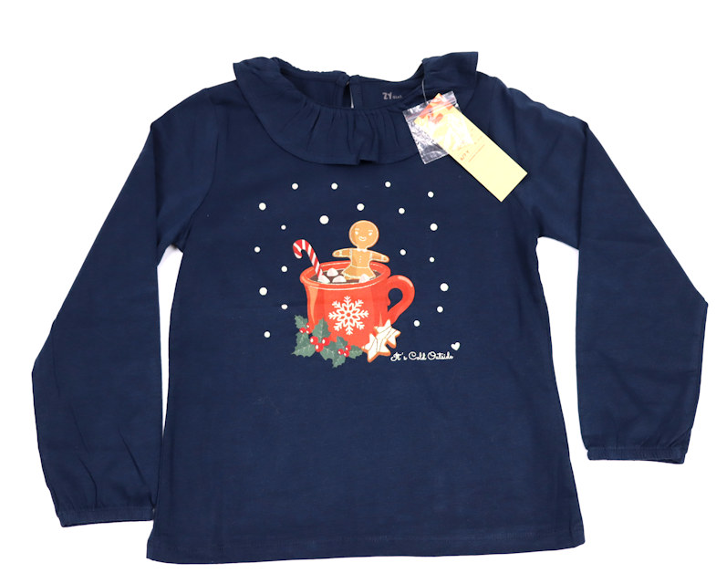 4 Koszulka dziewczęca motyw świąteczny rozmiar 116/122