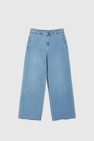 Jeansy damskie z szeroką nogawką rozmiar L