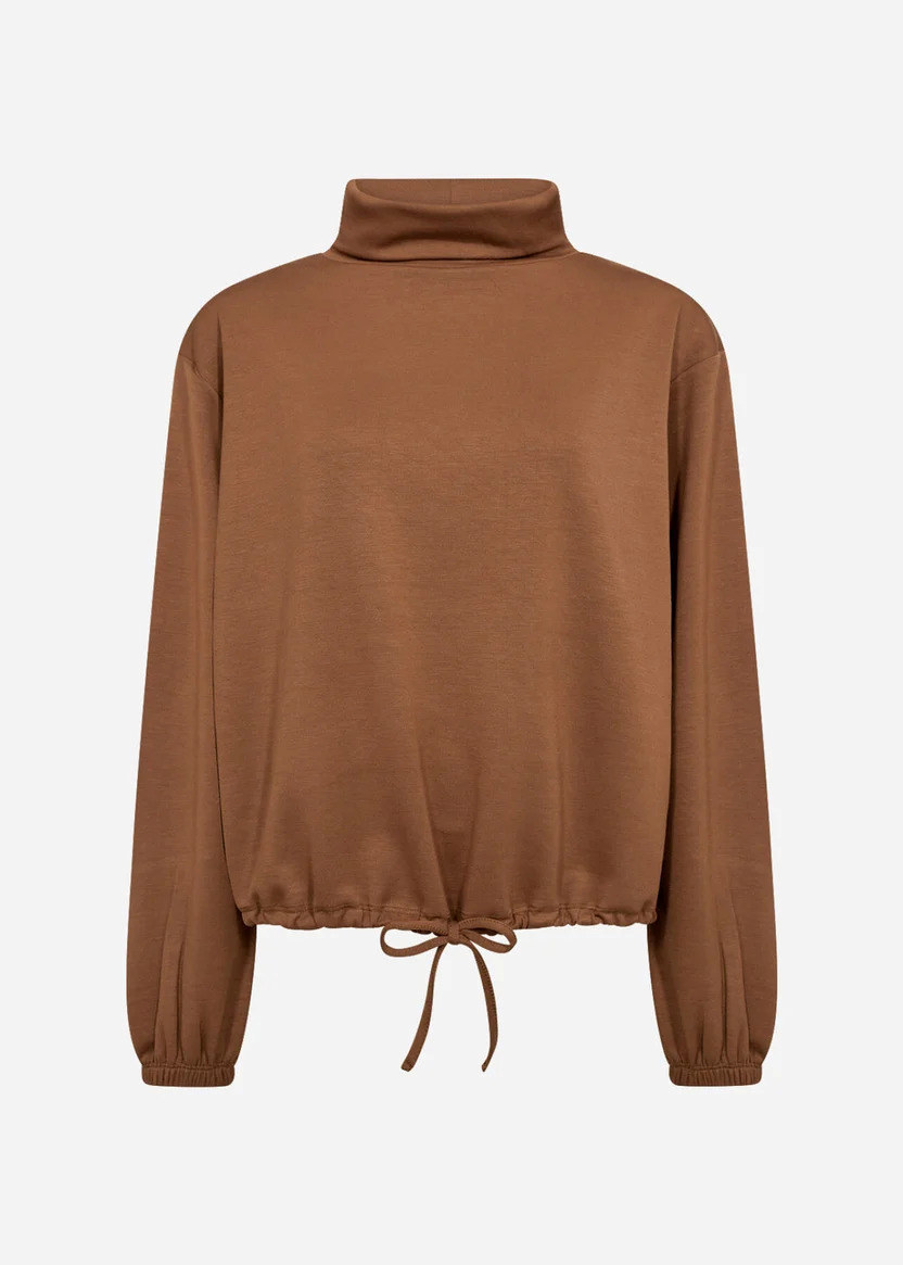 e1 Bluza damska z modalu brąz rozmiar M