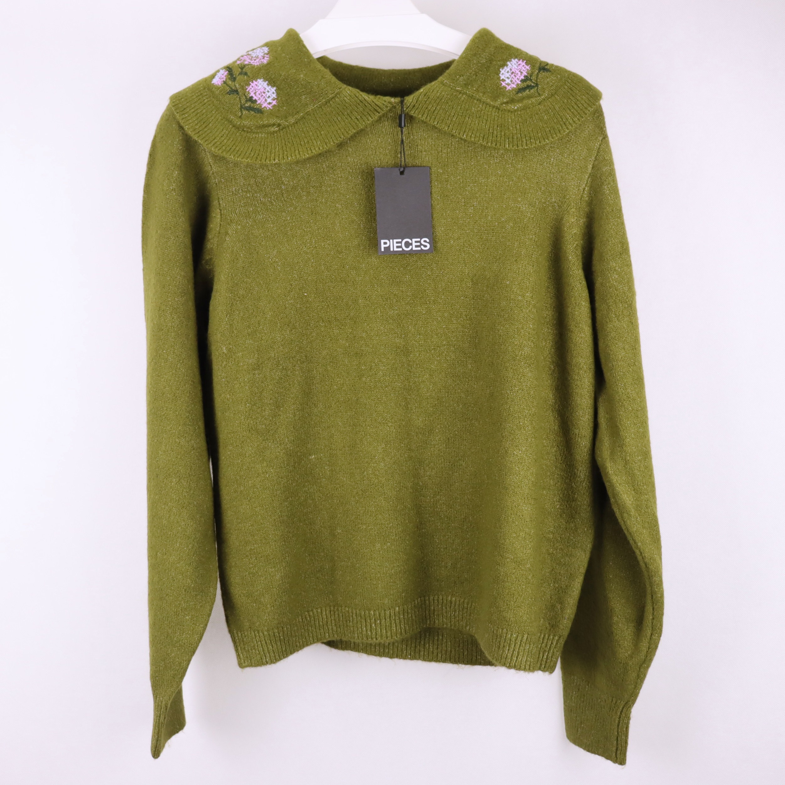 20-4 Sweter damski z kołnierzem rozmiar XL